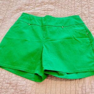 INC International Concepts High Waist Green Women's Shorts